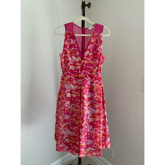 WHISTLES Silk Organza Fit and Flare Tea Dress $325 - Picture 4 of 8